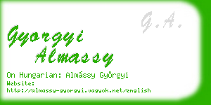 gyorgyi almassy business card